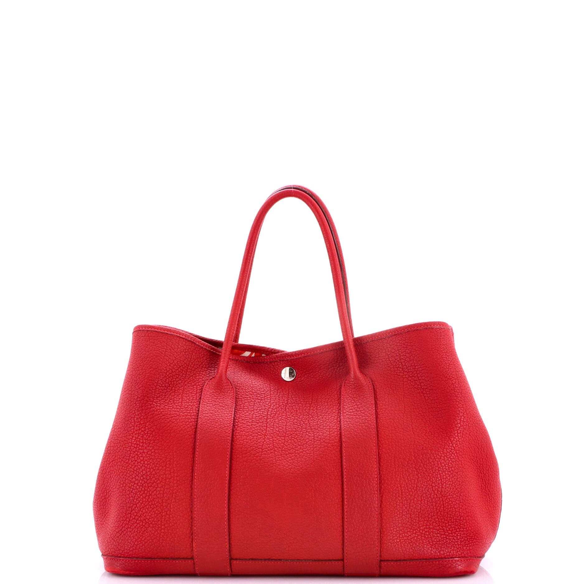 Garden Party Tote Leather with Printed Interior 36, Alternate, color, Rouge Vif