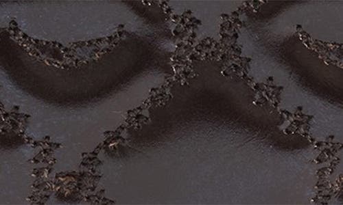 Zadig & Voltaire Pass Vintage Monogram Quilted Leather Card Case In Brown