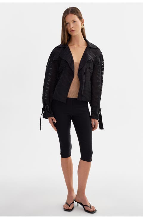 Markeesa | Sheer Zebra Trench Jacket