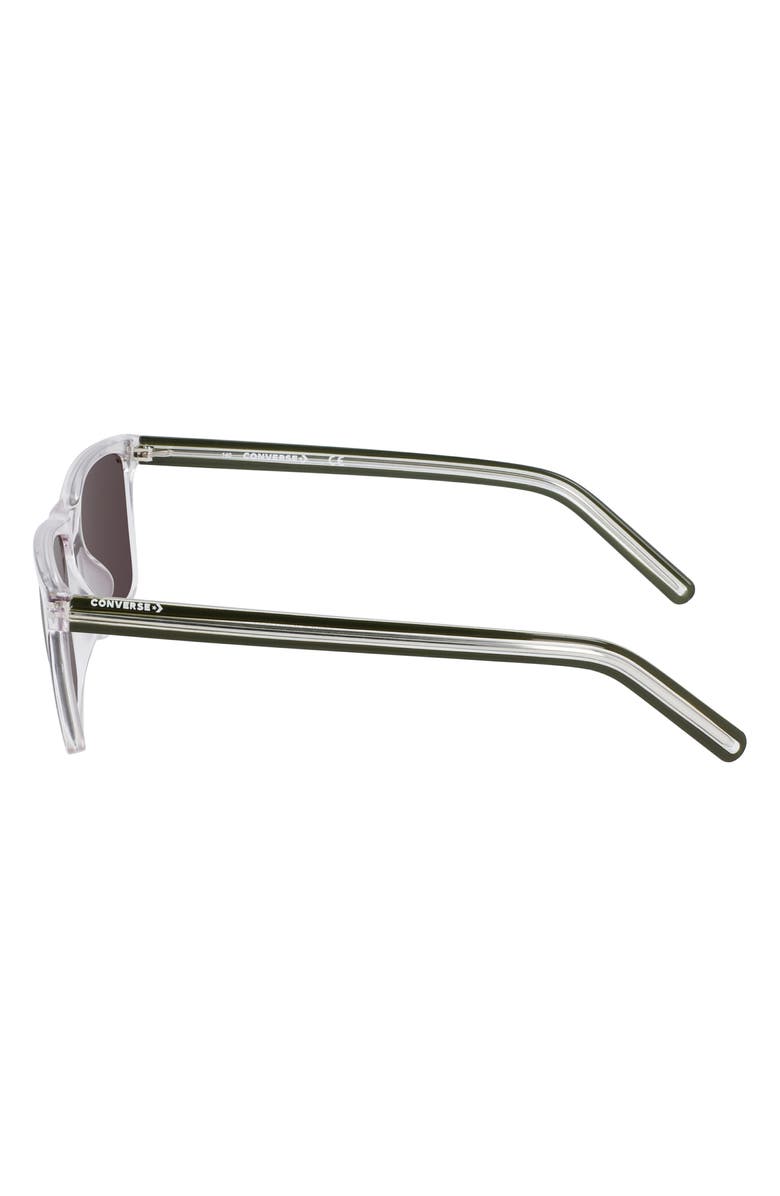 Converse Kids' Chuck 52mm Rectangular Sunglasses, Alternate, color, Crystal Clear/Warm Smoke