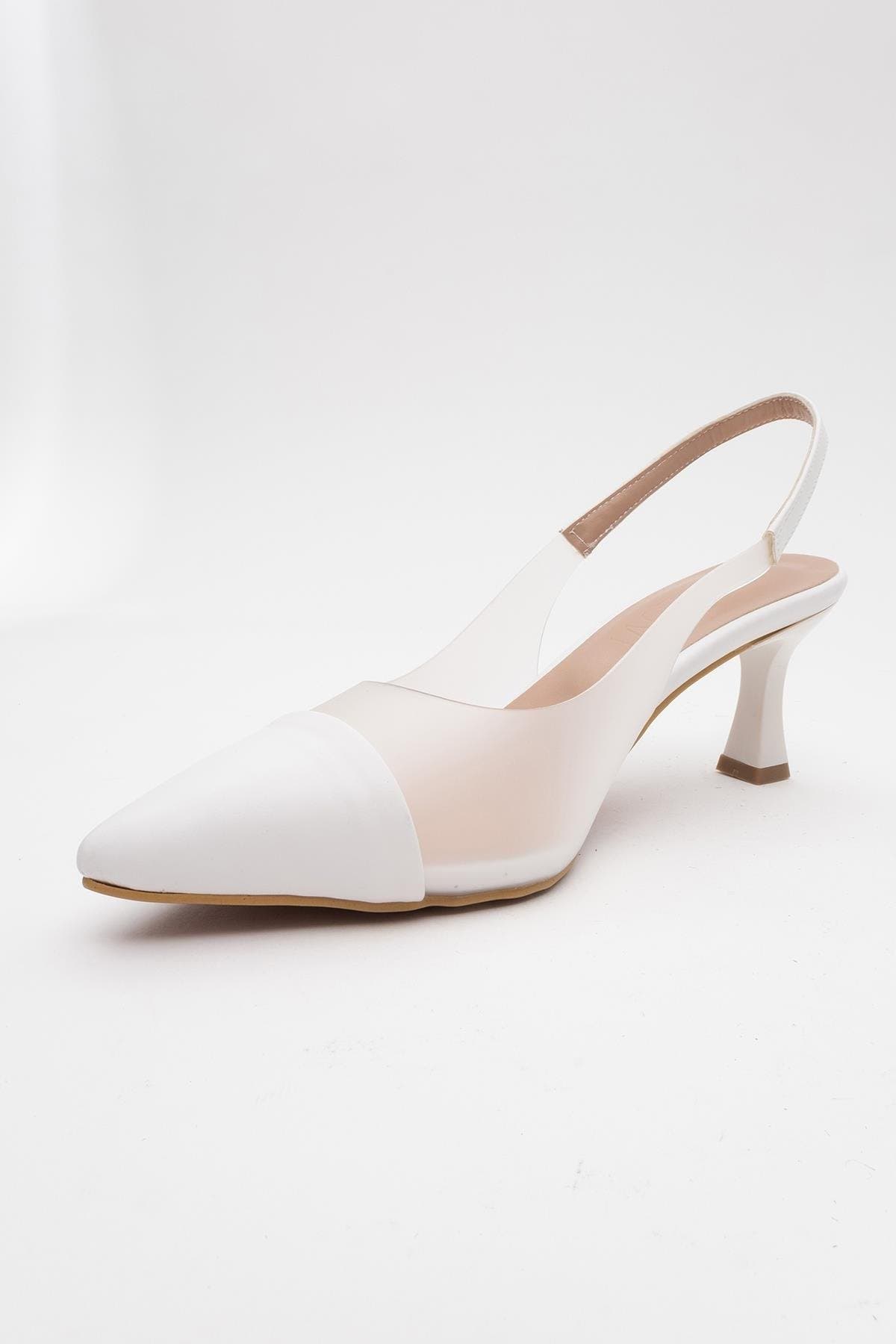 Prologue Shoes Moore Transparent Pointed Toe Pump, Alternate, color, White