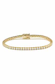 SUZY LEVIAN Yellow Gold Plated Sterling Silver CZ Tennis Bracelet