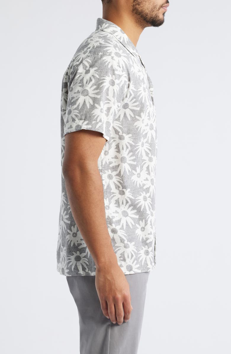 Rails Waimea Short Sleeve Linen Blend Camp Shirt, Alternate, color, Perennial Charcoal