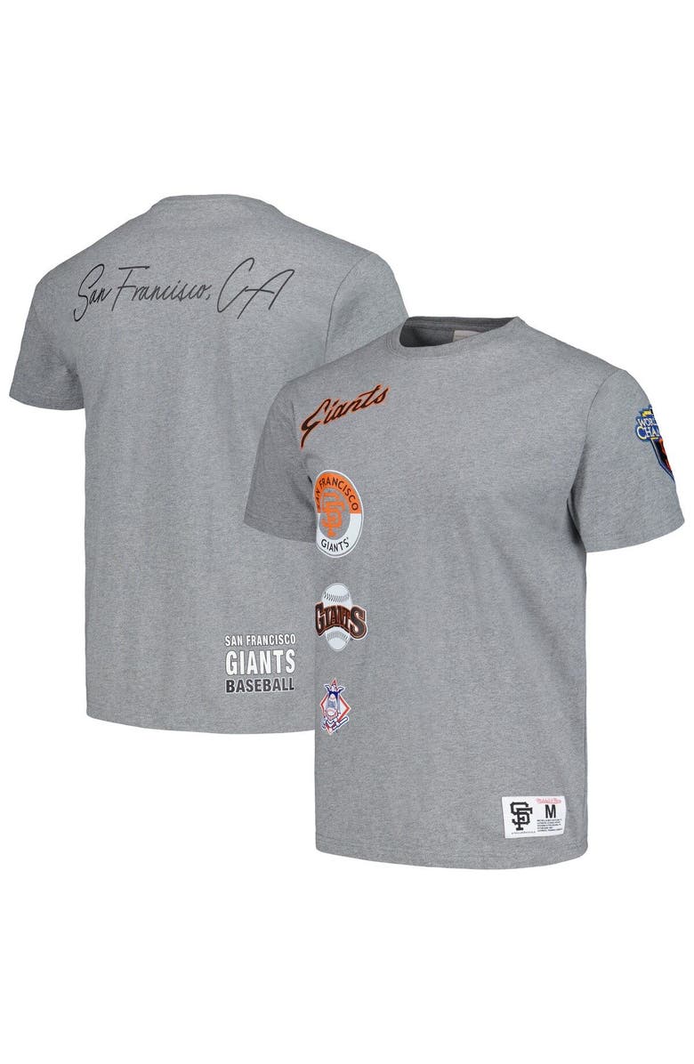 Mitchell & Ness Men's Mitchell & Ness Heather Gray San Francisco Giants Cooperstown Collection City Collection T-Shirt, Alternate, color, Heather Gray