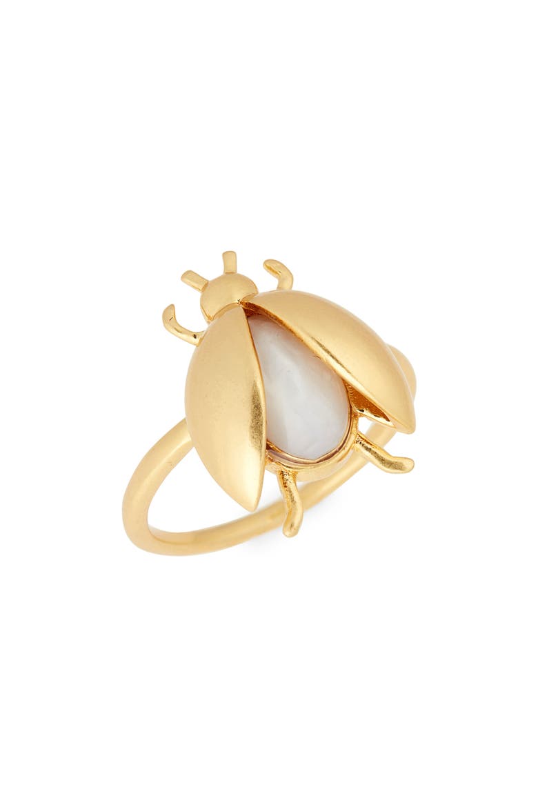 Lovebug Ring, Main, color, GOLD/ MOTHER OF PEARL