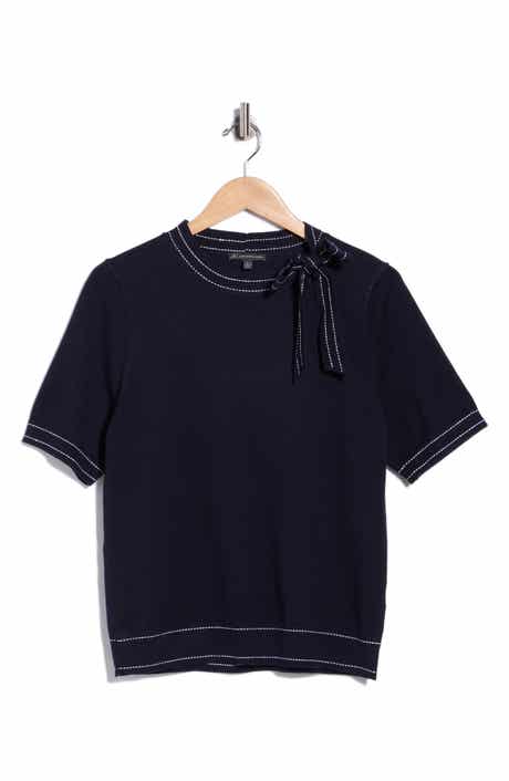 Side Tie Short Sleeve Sweater