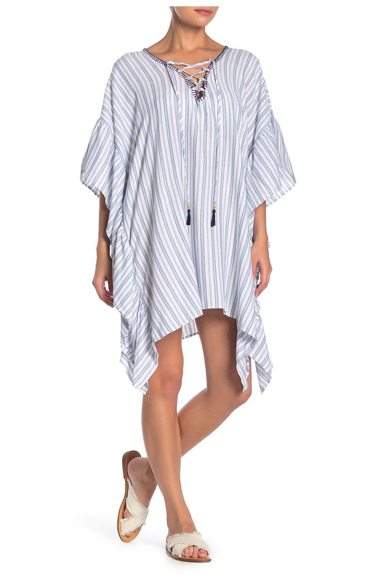 Tommy Bahama Ticking Stripe Cover-Up Tunic, Main, color,