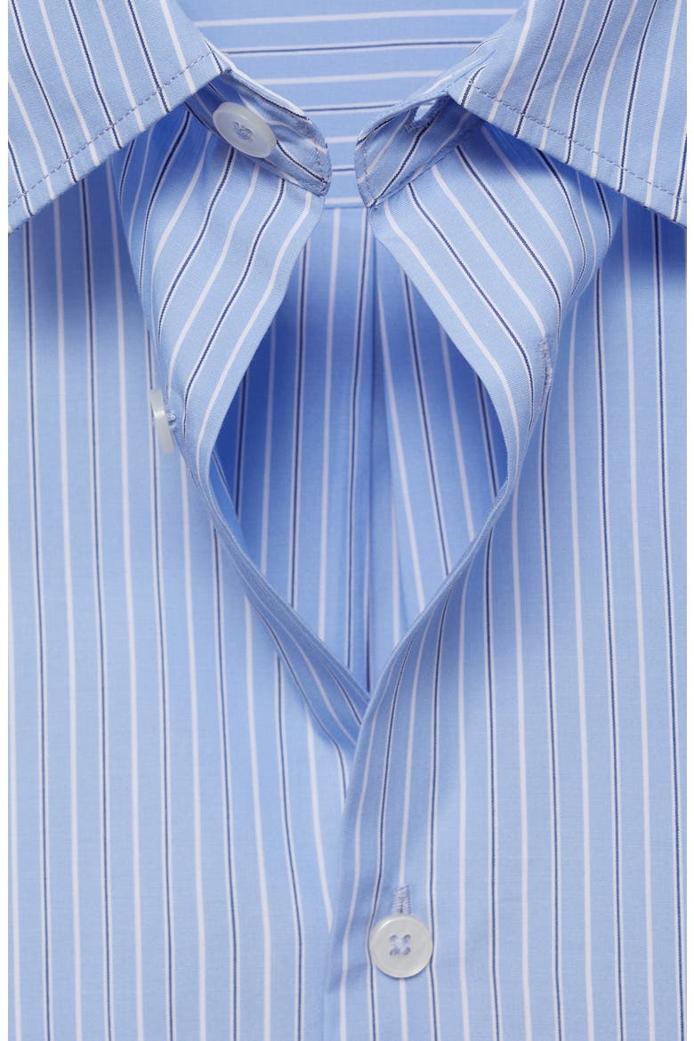 Slim Fit Stripe Cotton Button-Up Shirt, Alternate, color, BLUE