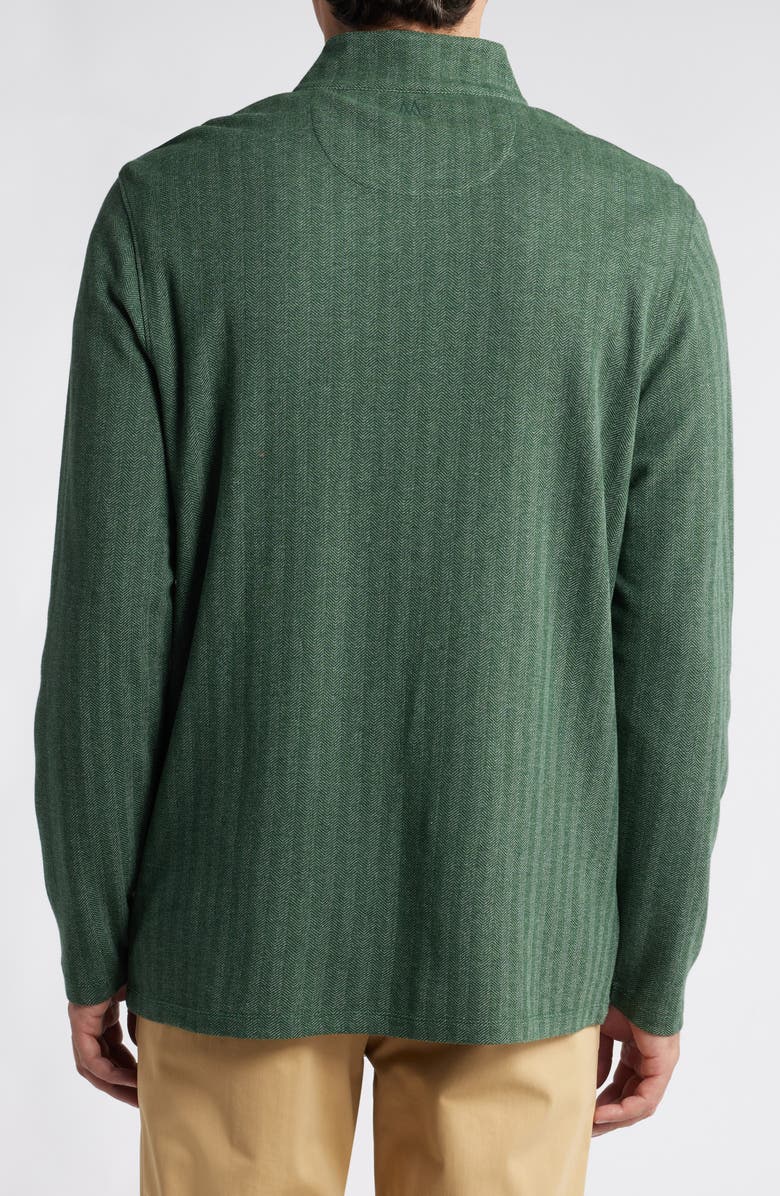 Mizzen+Main Herringbone Knit Half Zip Pullover, Alternate, color, 
