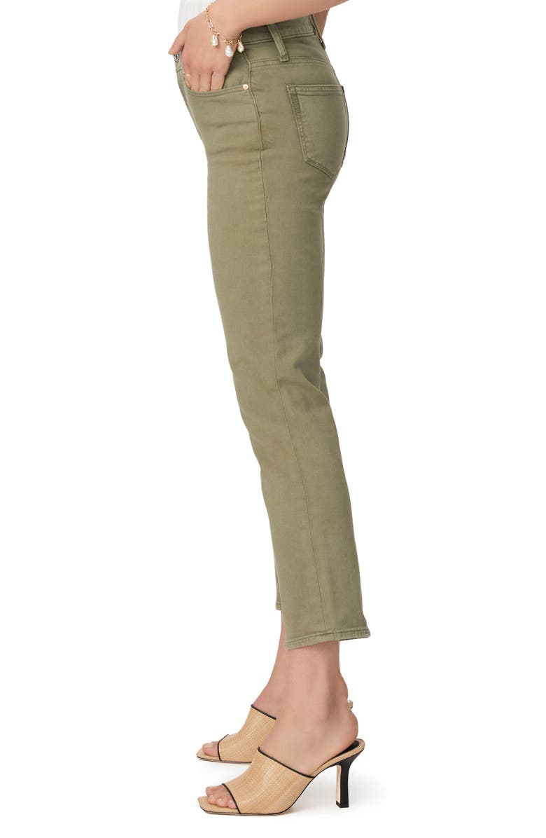 PAIGE Cindy Crop Straight Leg Jeans, Alternate, color, Vintage Mossy Green