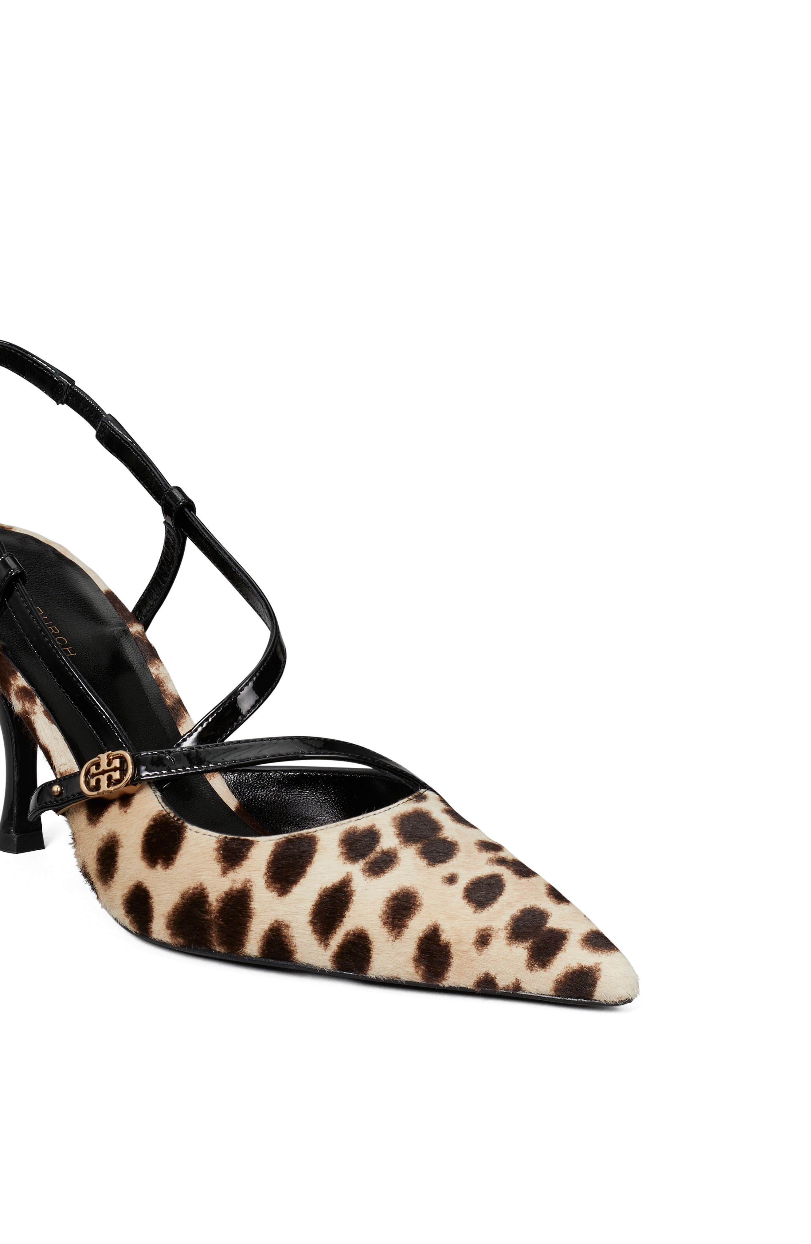 Double T Buckle Strap Pump, Alternate, color, CHEETAH SPOTS CALF HAIR