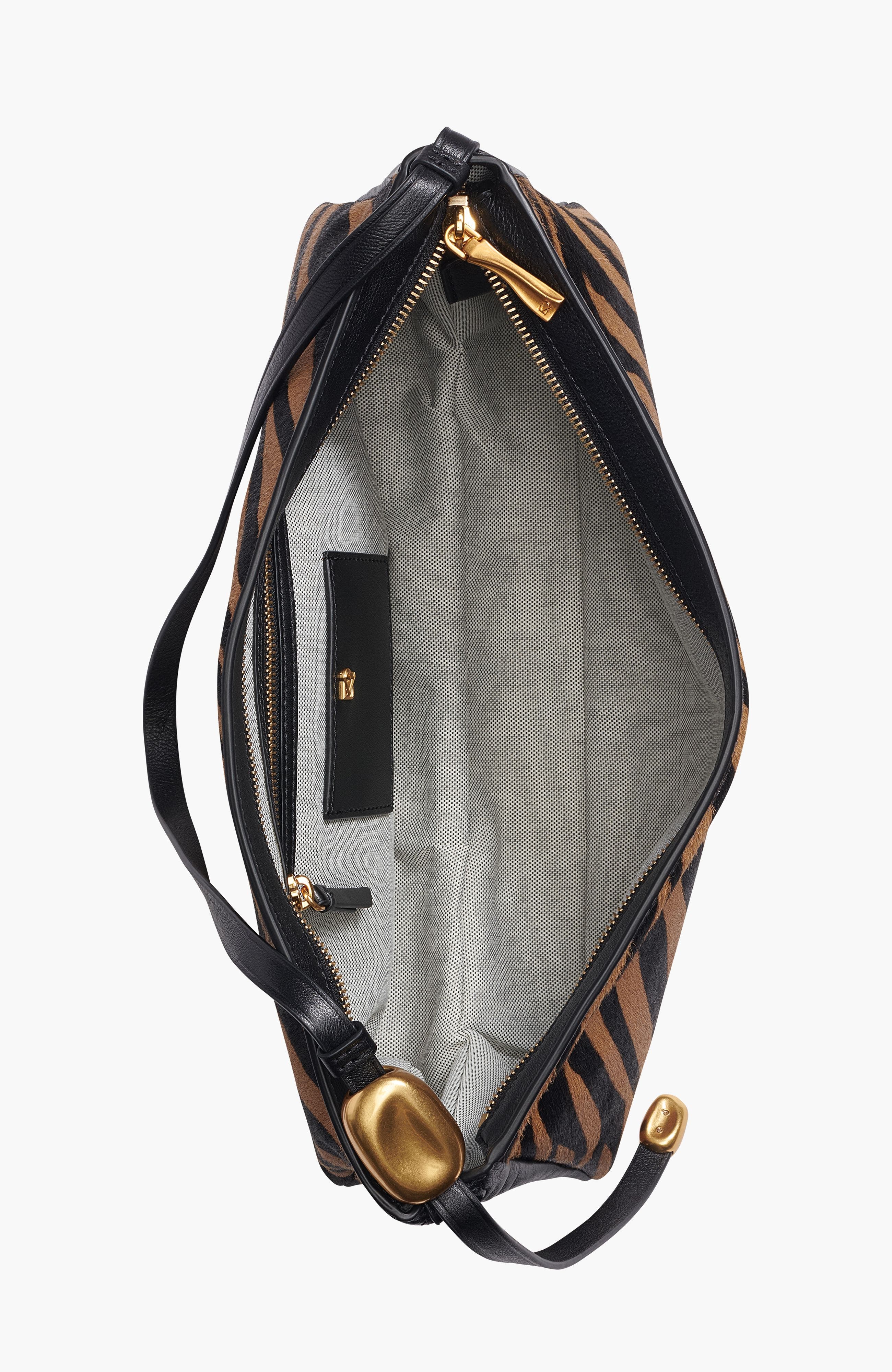 Velvet Large Shoulder Bag, Alternate, color, Black