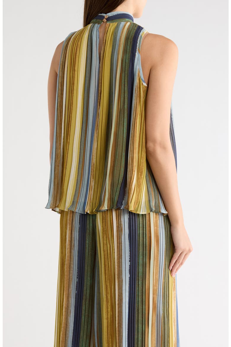 Plissé Sleeveless Top, Alternate, color, CITRON WATERCOLOR STRIPE