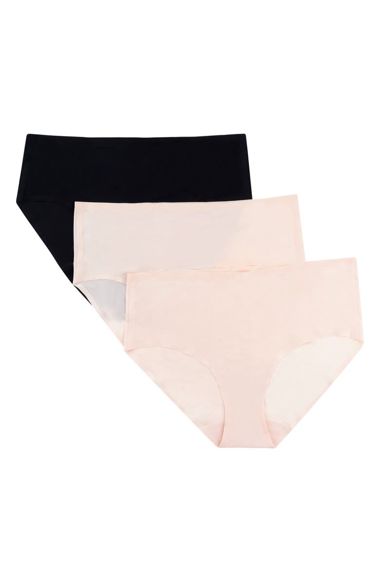 Uwila Warrior No Brainer Assorted 3-Pack Seamless Full Briefs, Alternate, color, 2 Almond And 1 Tap Shoe Black