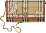 Burberry Check Mates Chain Strap Wallet