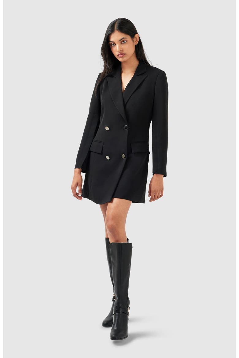 Diamond Heart Blazer Dress, Alternate, color, Black