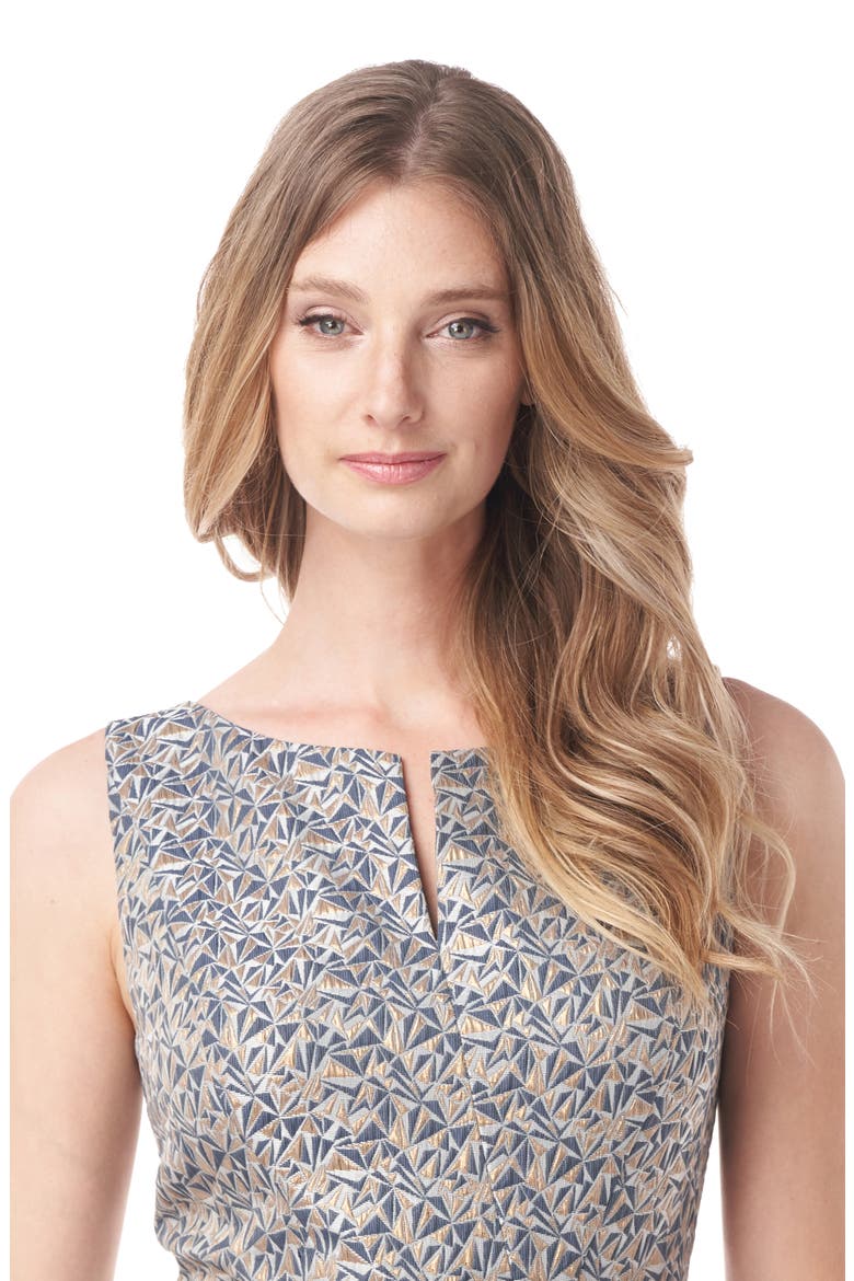 Marlena Midi Cocktail Dress, Alternate, color, FRENCH GREY/ GOLD