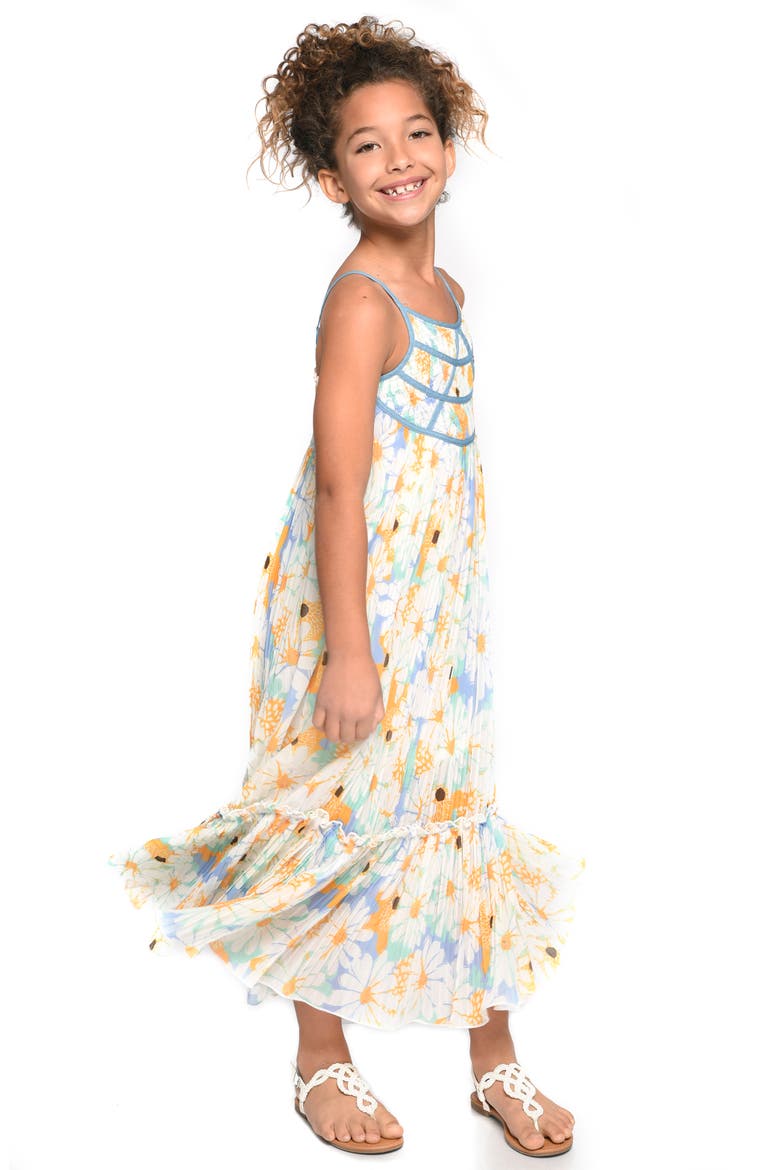 Mini Pleat Dress, Alternate, color, BLUE MULTI