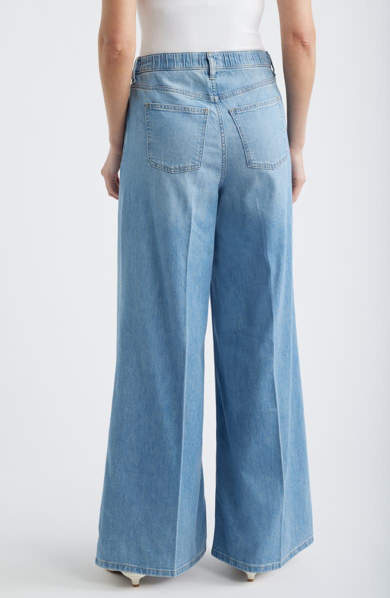 SPANX<sup>®</sup> SPANXsupersmooth<sup>™</sup> Authentic 360 Lightweight High Waist Super Wide Leg Jeans, Alternate, color, Seaside Blue