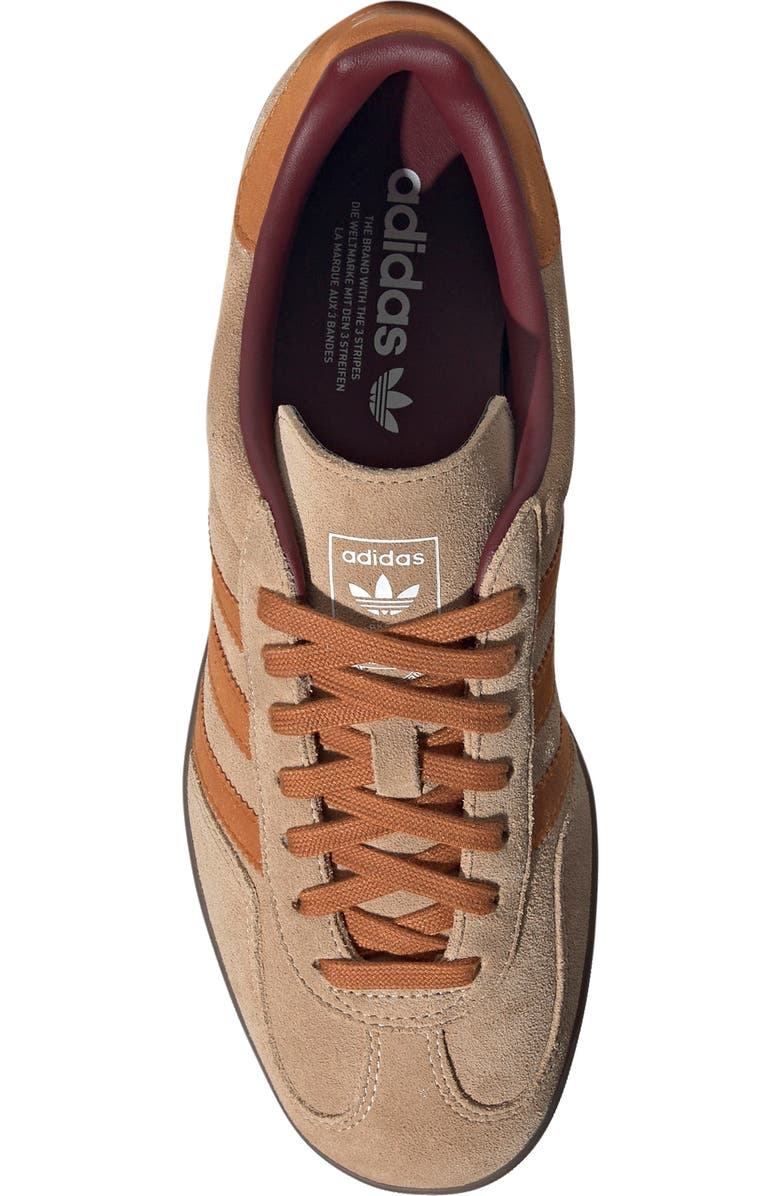 adidas Gazelle Indoor Sneaker, Alternate, color, Sandstone/Ochre/Shadow Red