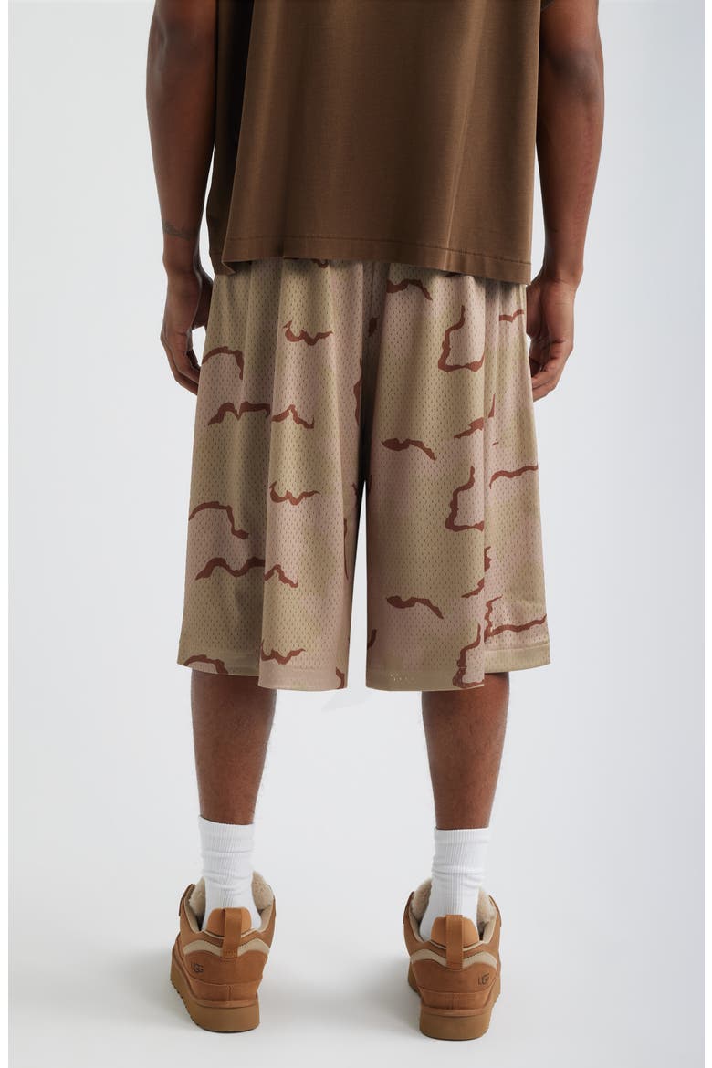 Baggy Mesh Shorts, Alternate, color, SAND CAMO