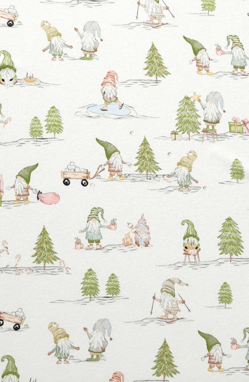 Woven & Weft Cheerful Christmas 4-piece Flannel Bed Sheet Set In White
