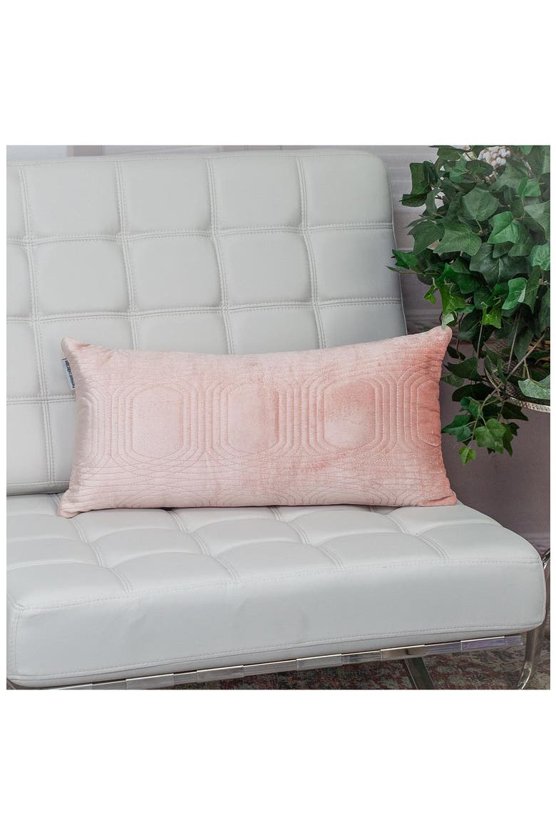 Iphis Topstitched Throw Pillow, Alternate, color, PINK