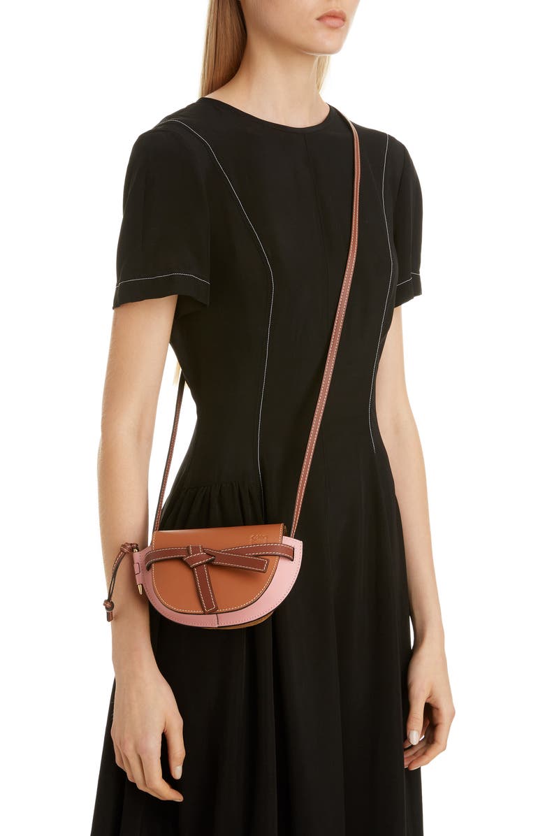 Loewe Mini Gate Leather Crossbody Bag, Alternate, color,