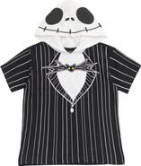 Disney Nightmare Before Christmas Women's Short Sleeve Hooded T-Shirt