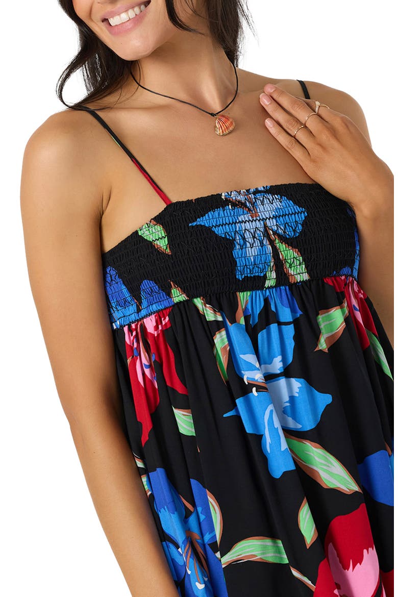 Nickie Floral Print Sleeveless Maxi Dress, Alternate, color, BLACK