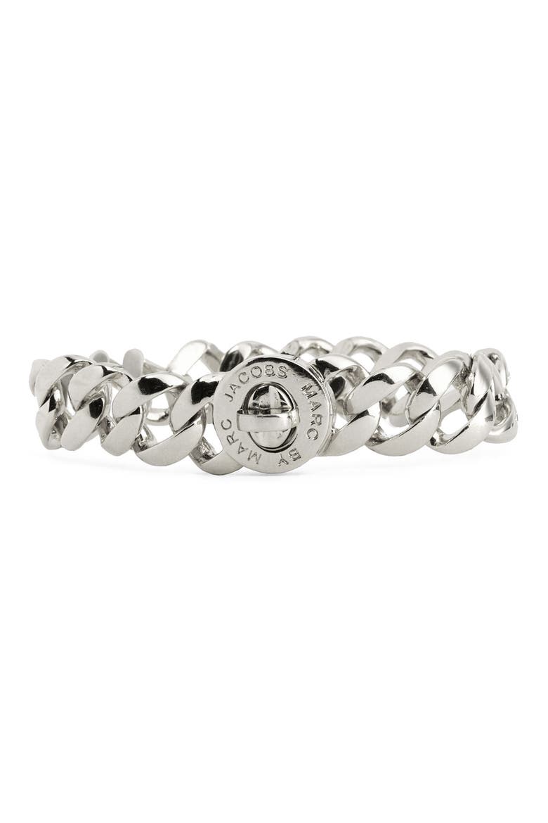'Turnlock - Katie' Small Bracelet, Main, color, SILVER