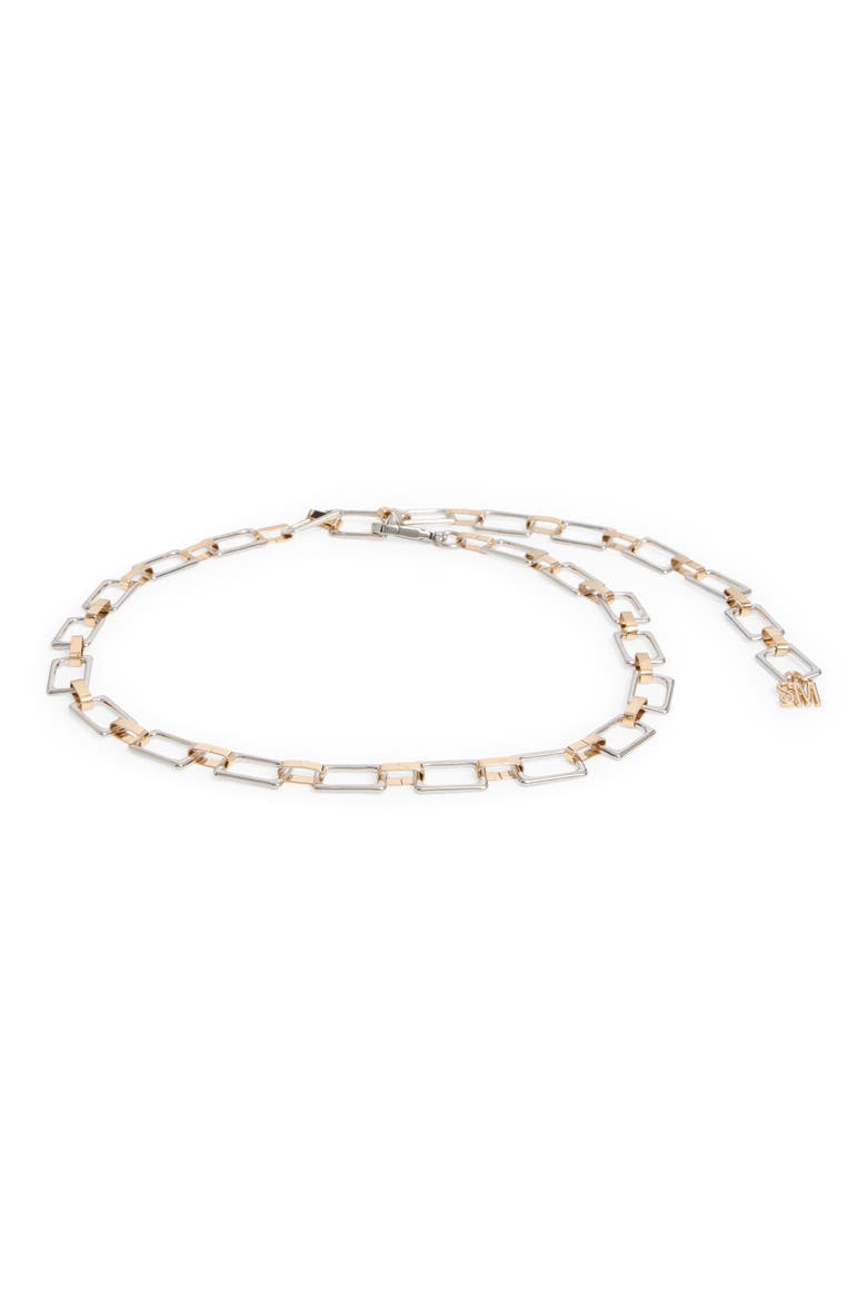Mod Rectangle Chain Belt, Main, color, TWO TONE