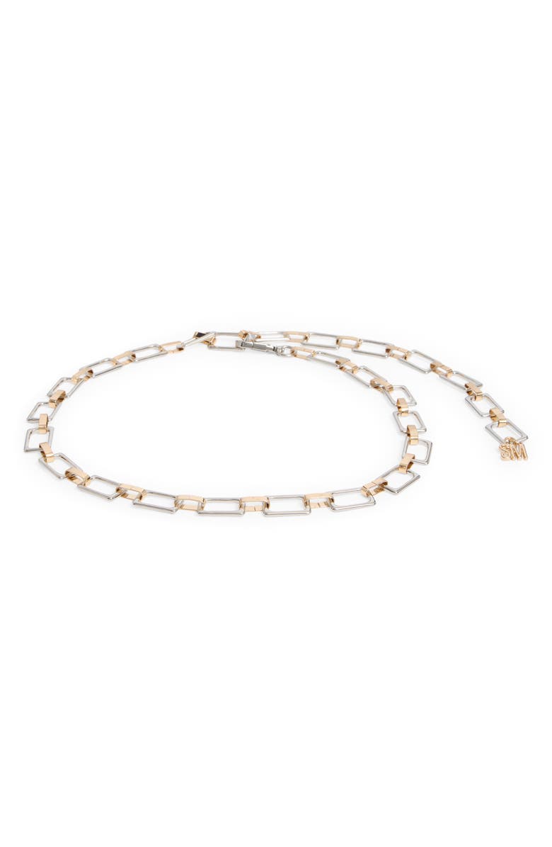 Steve Madden Mod Rectangle Chain Belt, Main, color, Two Tone