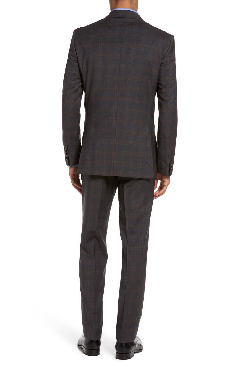 Ted Baker London Jay Trim Fit Plaid Wool Suit, Alternate, color,