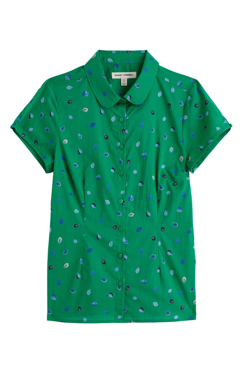 Seasalt Cornwall Rushmaker Petal Spot Organic Cotton Voile Button-Up Shirt, Alternate, color, Petal Spot Bright Green