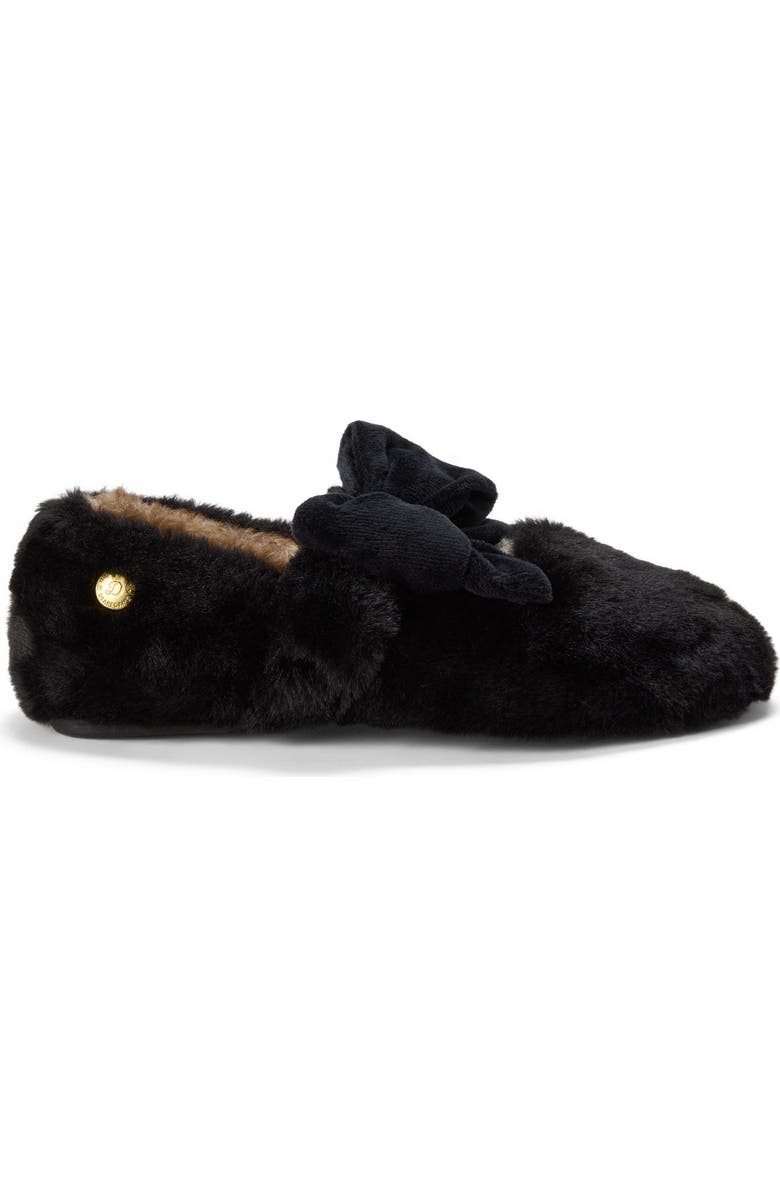 Dearfoams Maryanne Luxe Teddy Maryjane, Alternate, color, Black