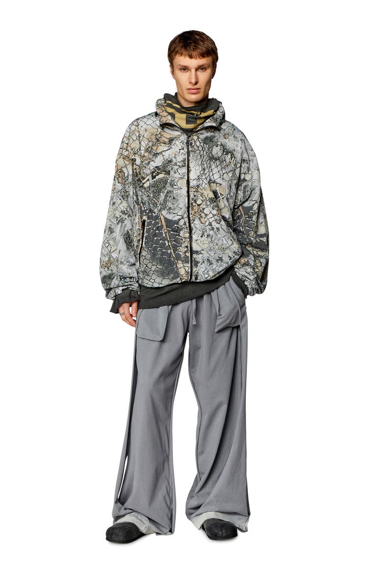 J-Dorsett Nylon Jacket with Stowaway Hood, Alternate, color, TAN/ BROWN