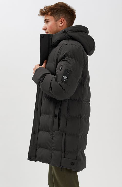 Point Zero Levi Water-resistant Packable Hooded Puffer Coat In Black