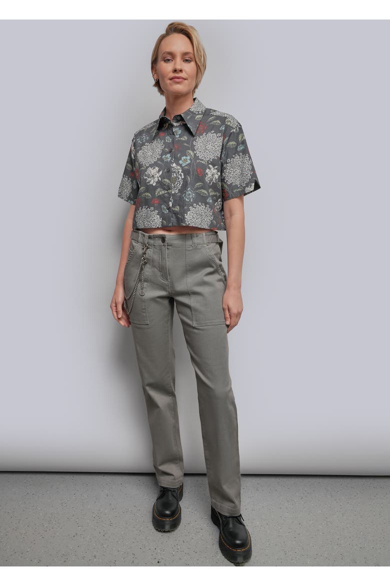 The Essential Denim Utility Pant, Main, color, GREY
