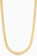 Oradina 14K Gold Park Avenue Statement Herringbone Chain