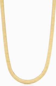 Oradina 14K Gold Park Avenue Statement Herringbone Chain