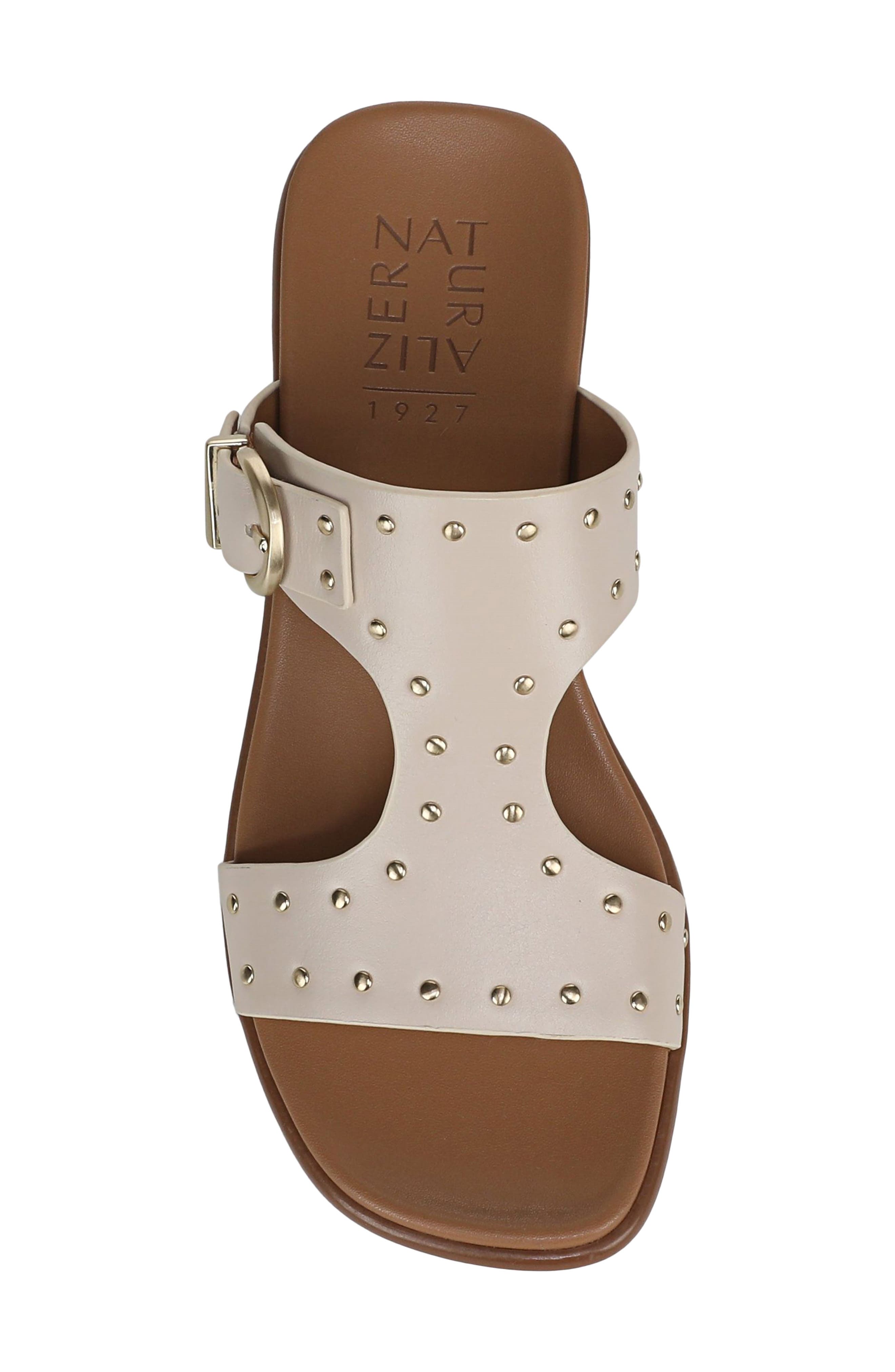 Studded Beach Slide Sandal, Alternate, color, IVORY MIST