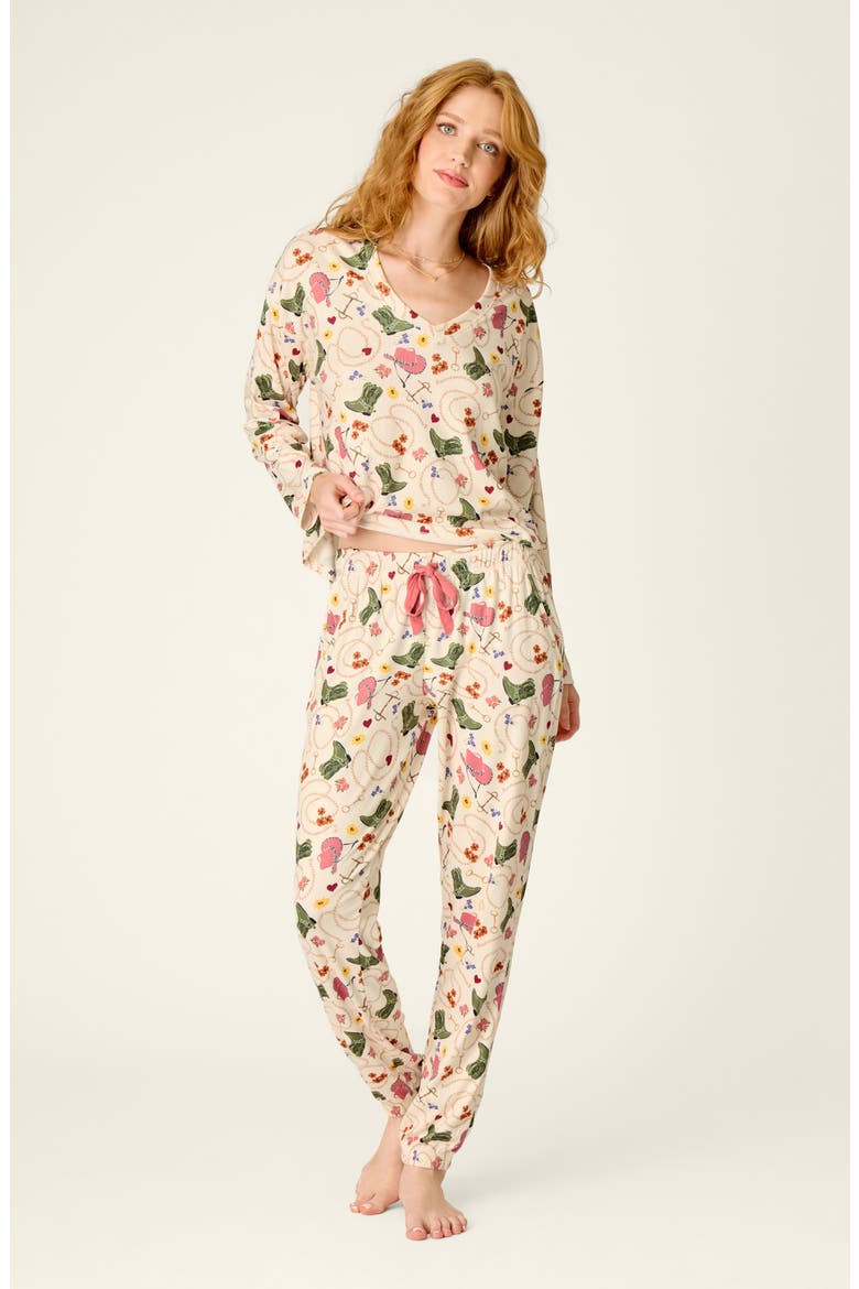 Saddle Up Sleep Joggers, Alternate, color, BEIGE