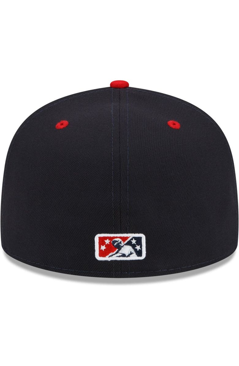 New Era Men's New Era Navy/Red Portland Sea Dogs Theme Night 59FIFTY Fitted Hat, Alternate, color, 
