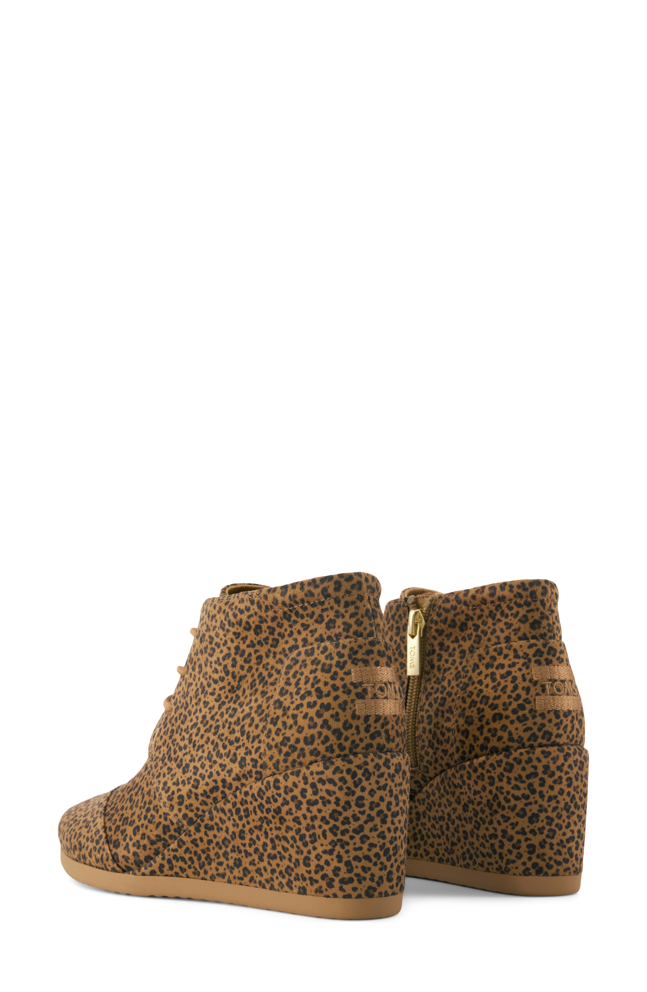 Desert Lace-Up Wedge Bootie, Alternate, color, LIGHT/ PASTEL BROWN
