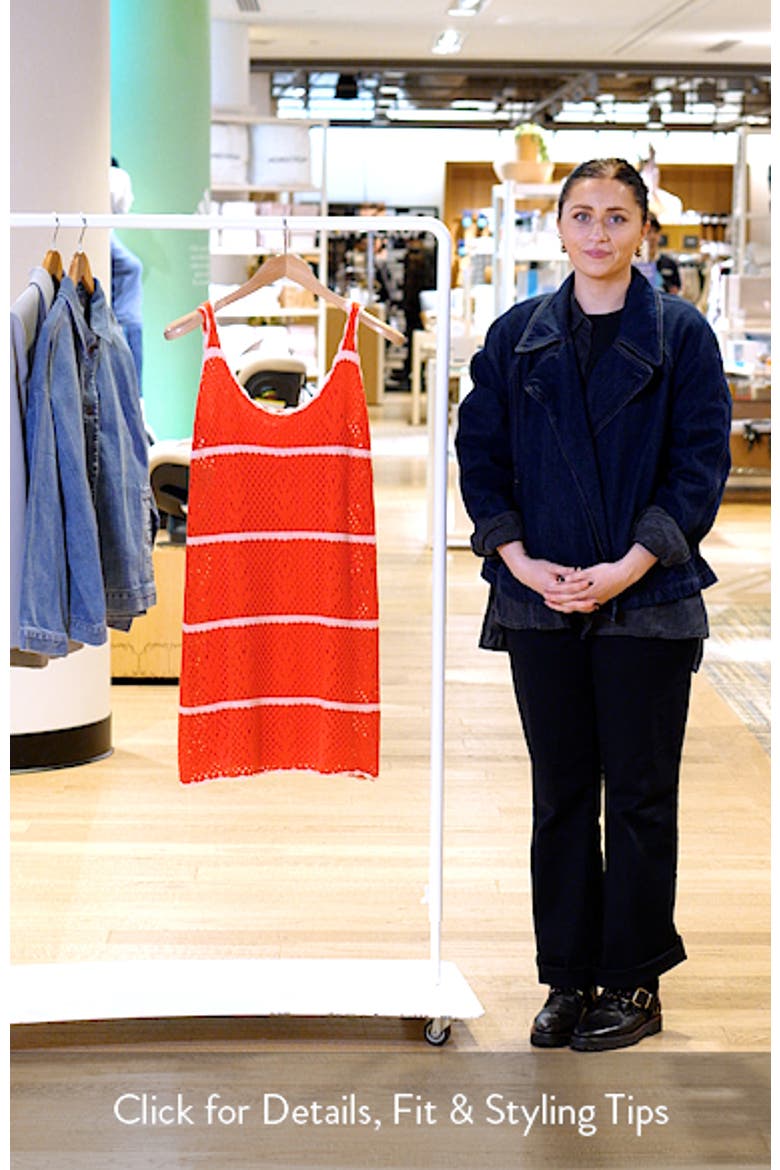 Rosaria Stripe Pointelle Minidress video