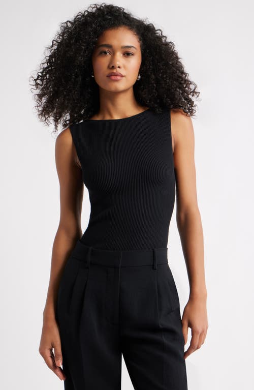 Open Edit Luxe Sculpt Rib Sweater Tank