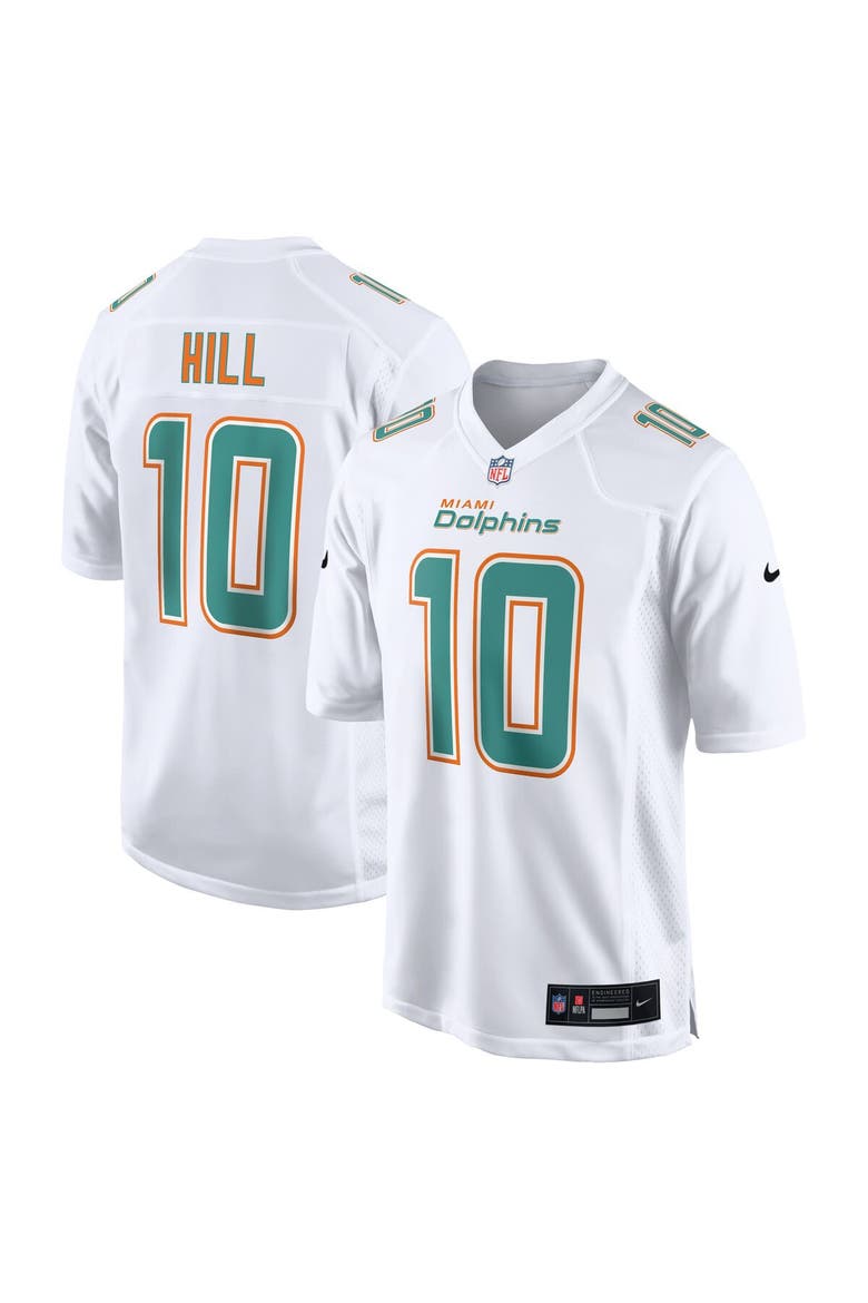 Men's Nike Tyreek Hill White Miami Dolphins Fashion Game Jersey, Main, color, White