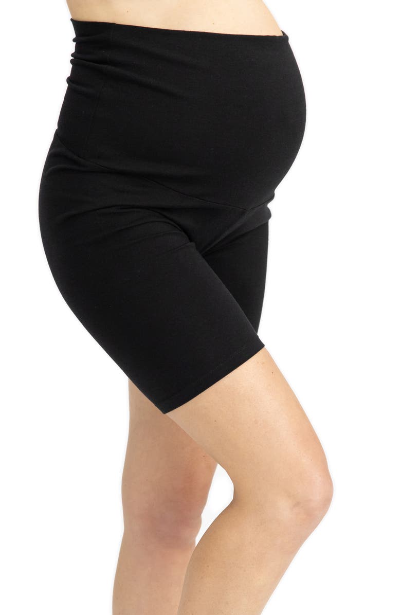 Angel Maternity 2-Pack Maternity Bike Shorts, Alternate, color, Black