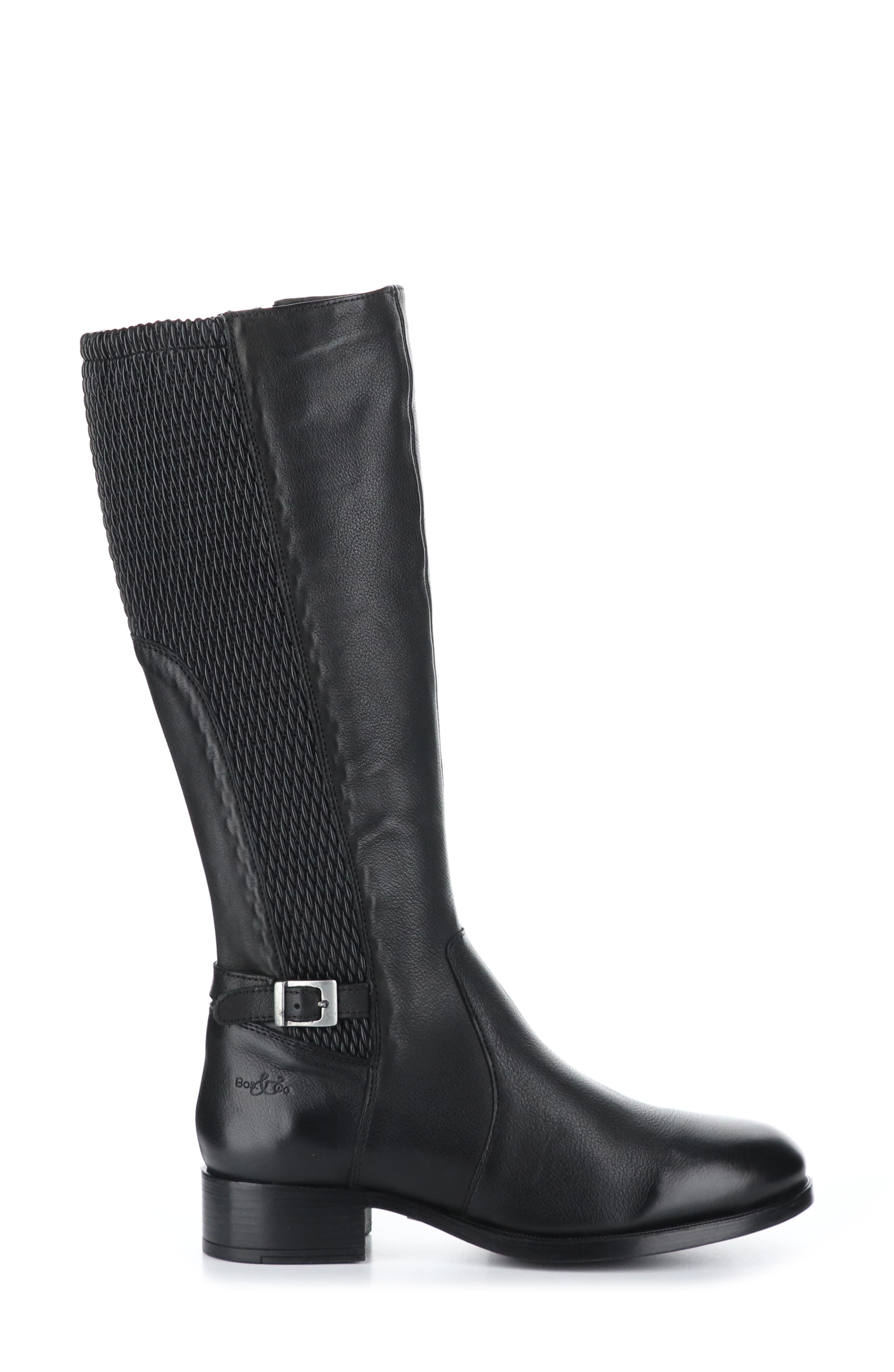 Bawn Waterproof Knee High Boot, Alternate, color, BLACK FEEL LEATHER